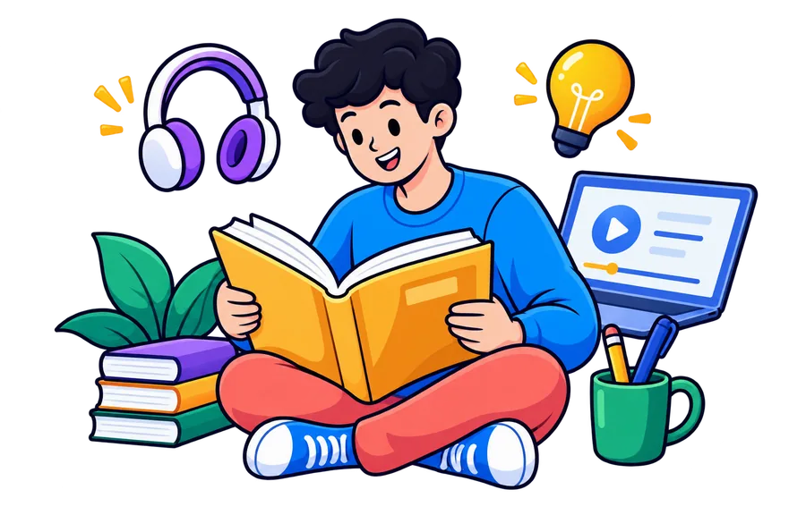 Science learning illustration